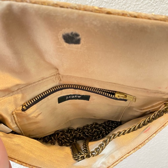 J. Crew Gold Sequin Clutch - Picture 5 of 6